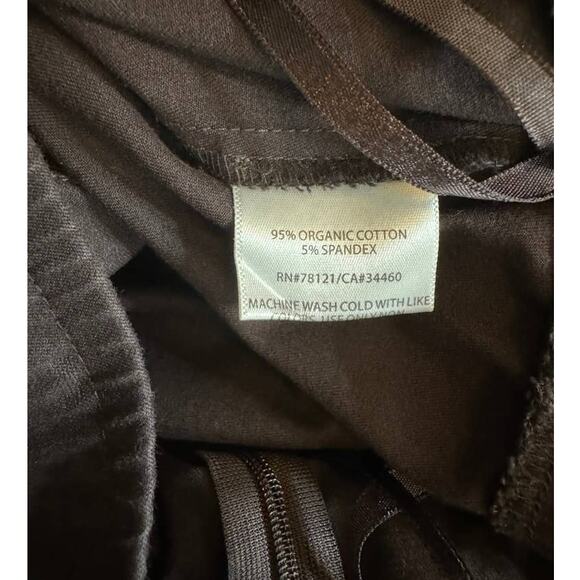 Eileen Fisher Brown Side Zip XL Organic Stretch Cotton Slim Ankle Pant X Large - Picture 10 of 10